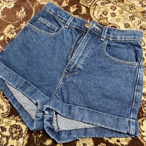 American Apparel Classic Blue Jean Shorts